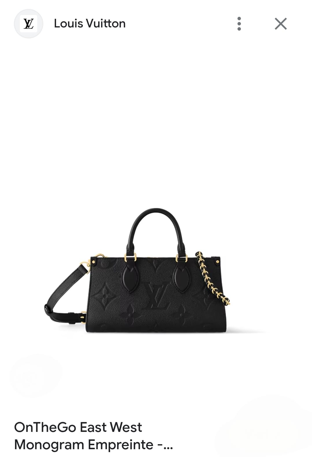 LOUIS VUITTON ON THE GO EAST WEST MONOGRAM