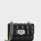 CHARLES & KEITH NOIR PATENT MINI QUILTED SLING BAGS