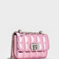 CHARLES & KEITH NOIR PATENT MINI QUILTED SLING BAGS