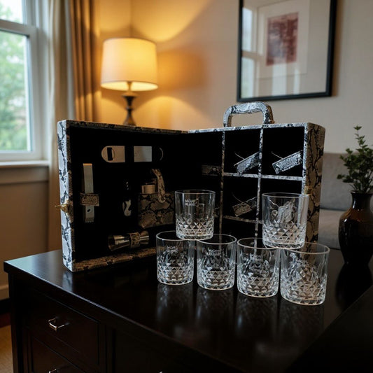 MONT BLANC WHISKEY CASE – SNAKE LEATHERETTE EDITION(PREPAID ONLY)