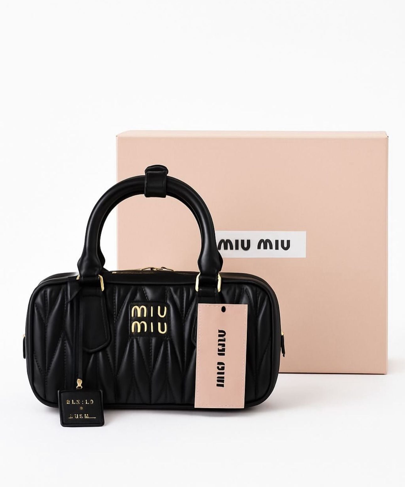 MIU MIU ARCADIE MATLASSE NAPPA BOWLING BAG