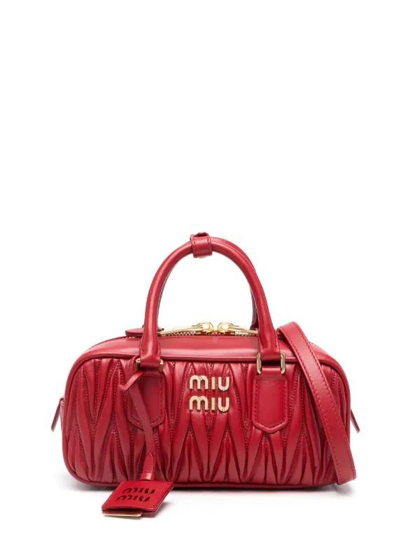 MIU MIU ARCADIE MATLASSE NAPPA BOWLING BAG