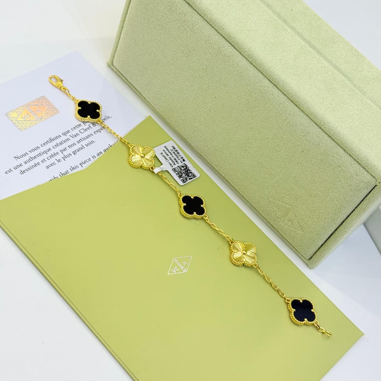 Van Cleef Vintage Alhambra Bracelet With Complete Premium Packaging