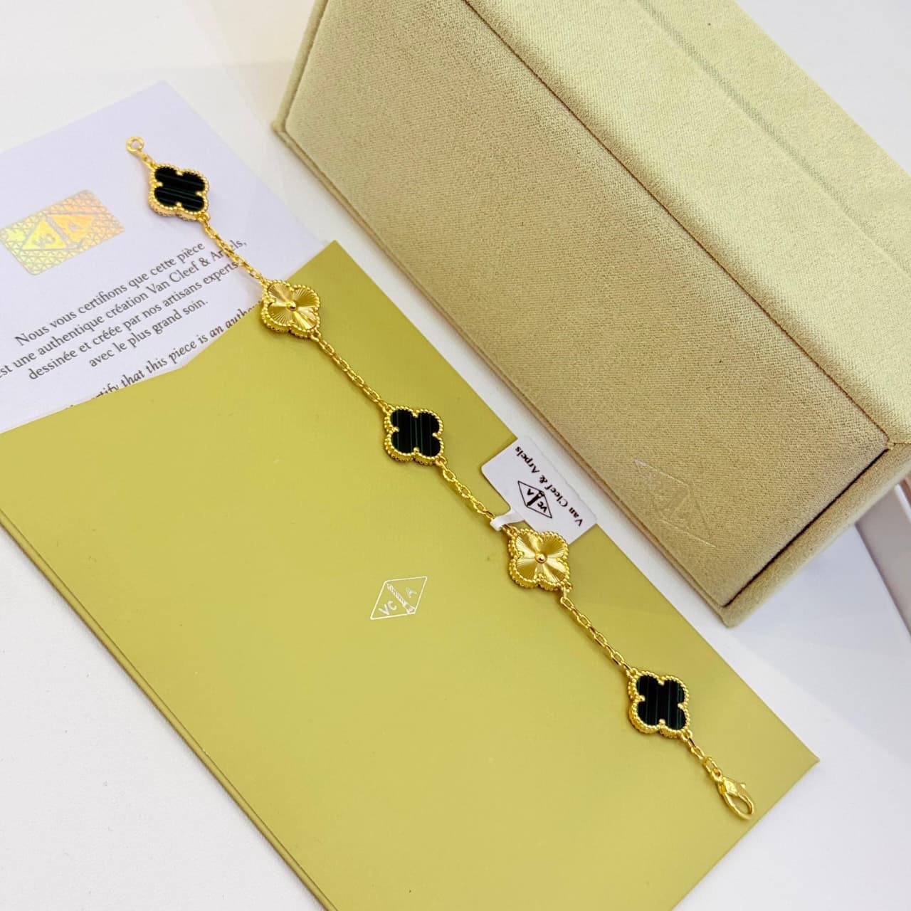 Van Cleef Vintage Alhambra Bracelet With Complete Premium Packaging