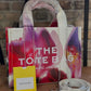 MARC JACOBS THE FUTURE FLORAL LEATHER MEDIUM TOTE BAG