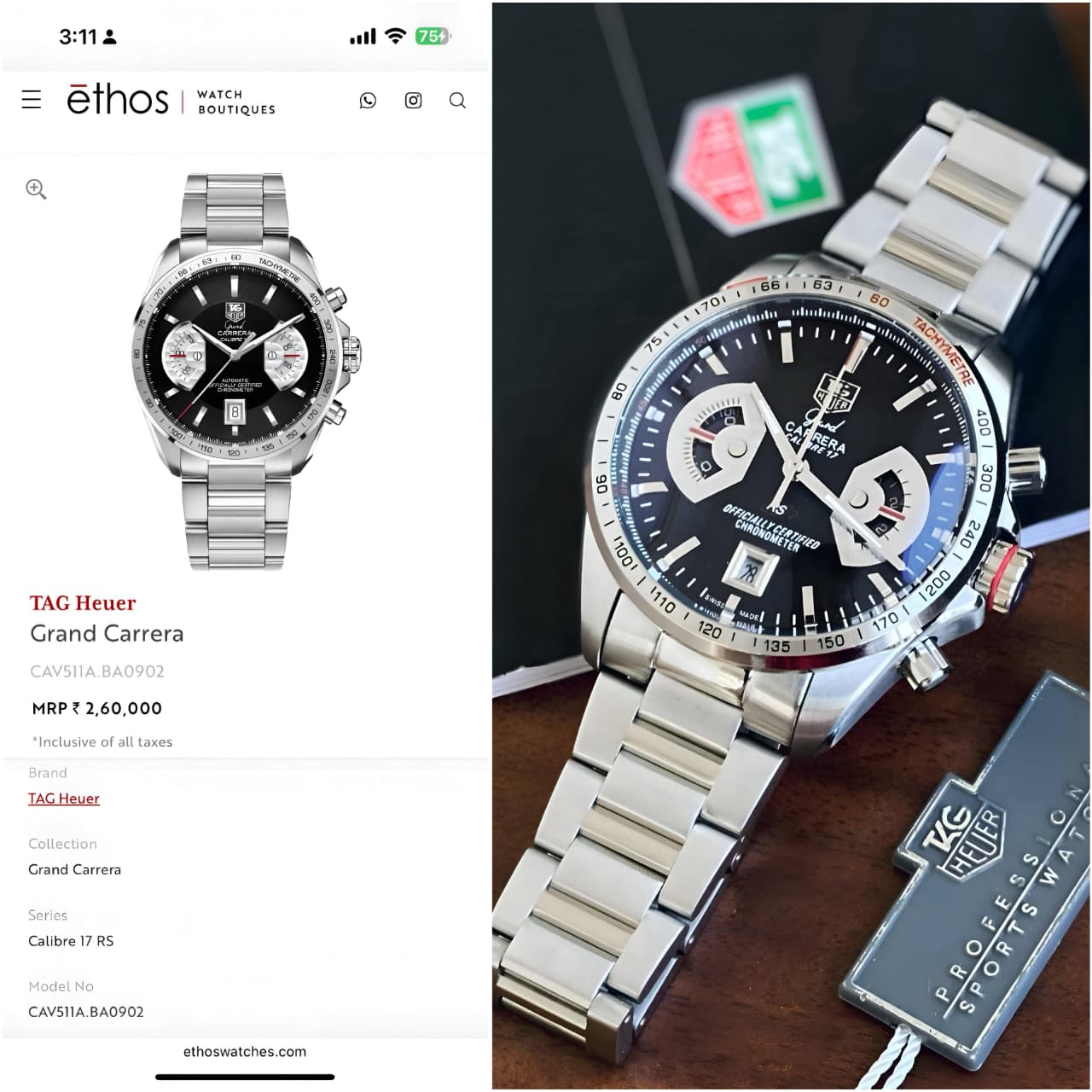 Tag Heuer Carrera Chronograph Original Model Series Now Available