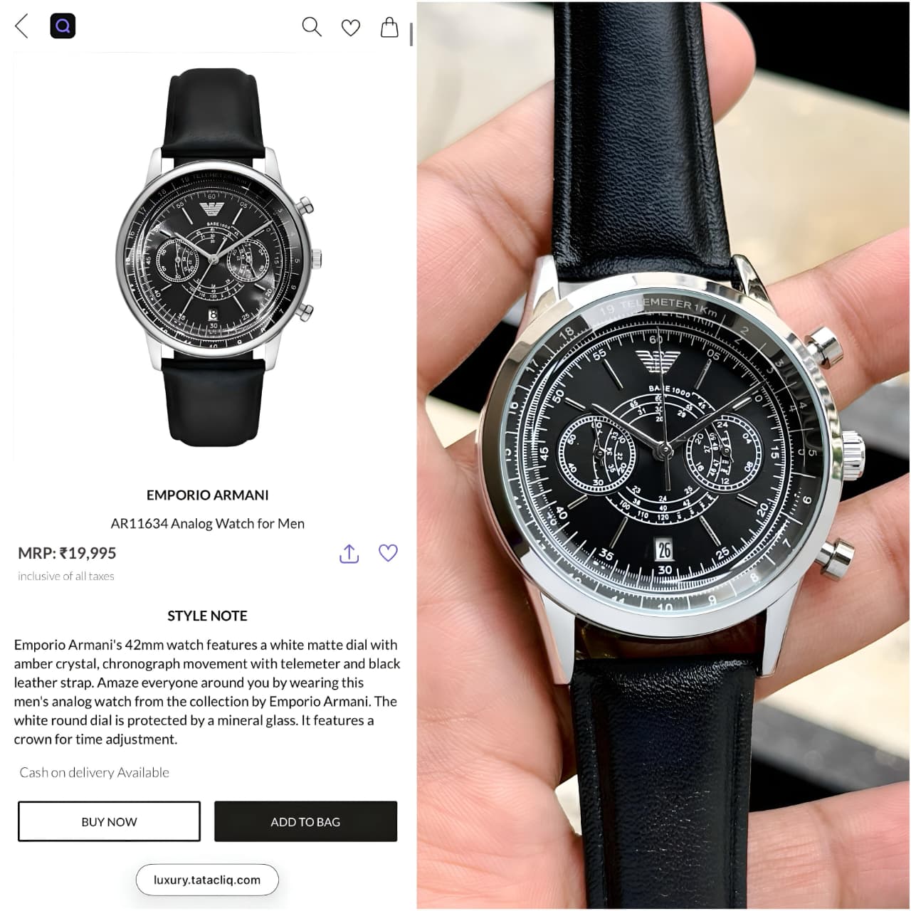 Emporio Armani Minimalist Original Model Series Now Available