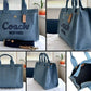 Coach Denim Blue Cargo Tote Bag
