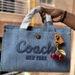 Coach Denim Blue Cargo Tote Bag