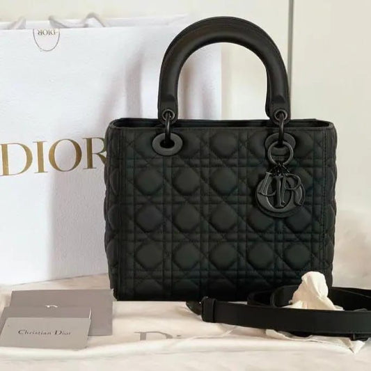 Dior Lady Dior Matte Medium Handbag