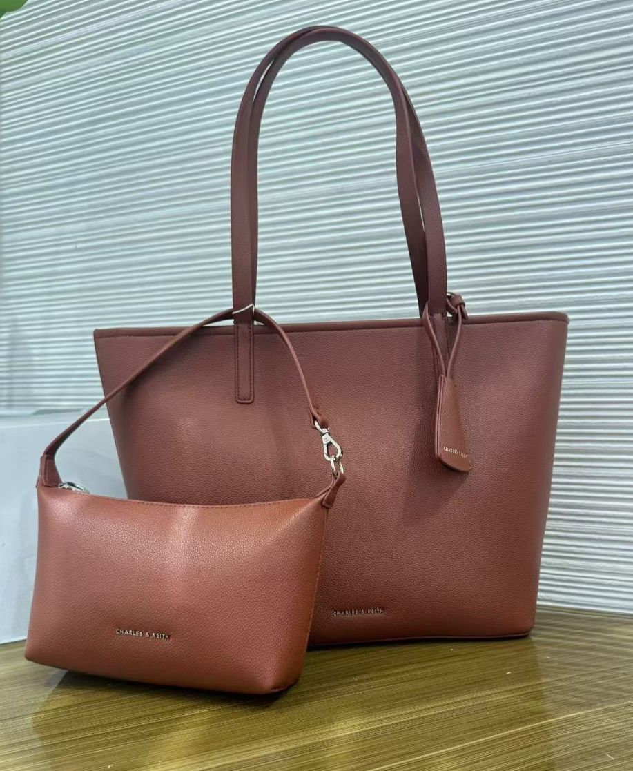 Charles & Keith Berly Tote Bag With Small Shoulder Bag