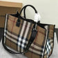 Burberry Denny Checked Tote Bag