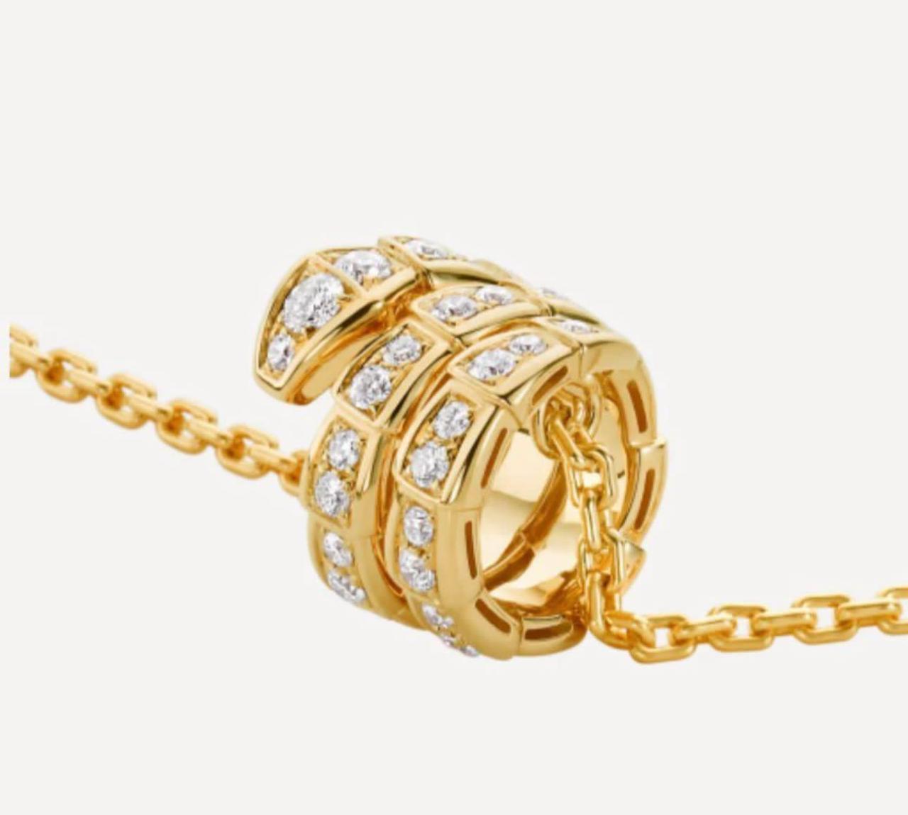 BVLGARI SERPENT-INSPIRED DIAMOND-STUDDED NECKLACE