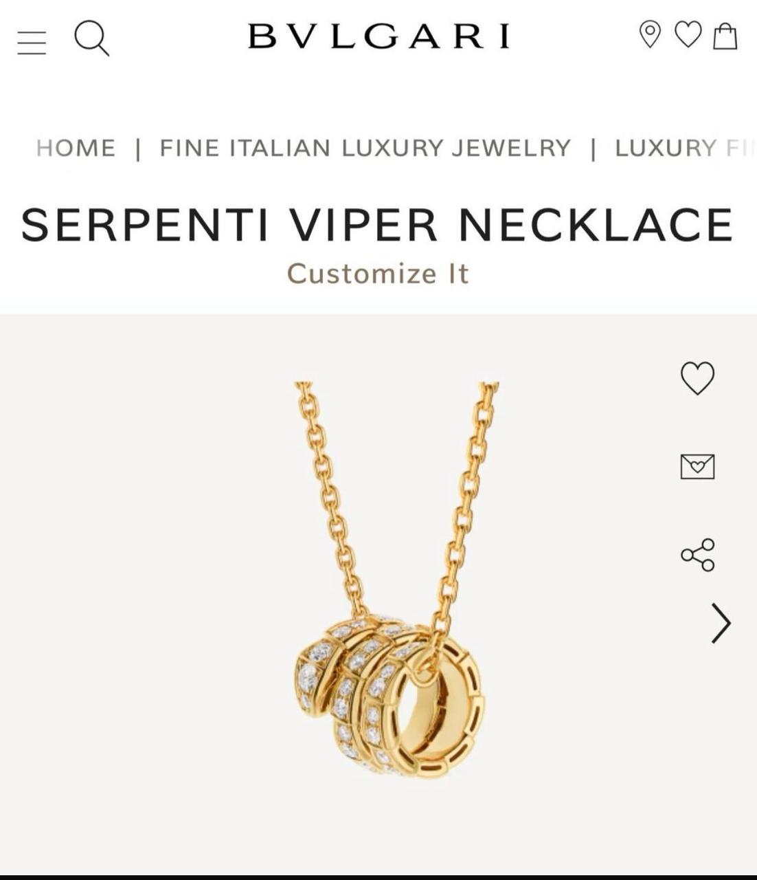 BVLGARI SERPENT-INSPIRED DIAMOND-STUDDED NECKLACE