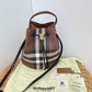 Burberry TB Bucket Bag In Dark Rich Brown