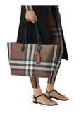 Burberry Dark Birch Brown Check Tote Bag