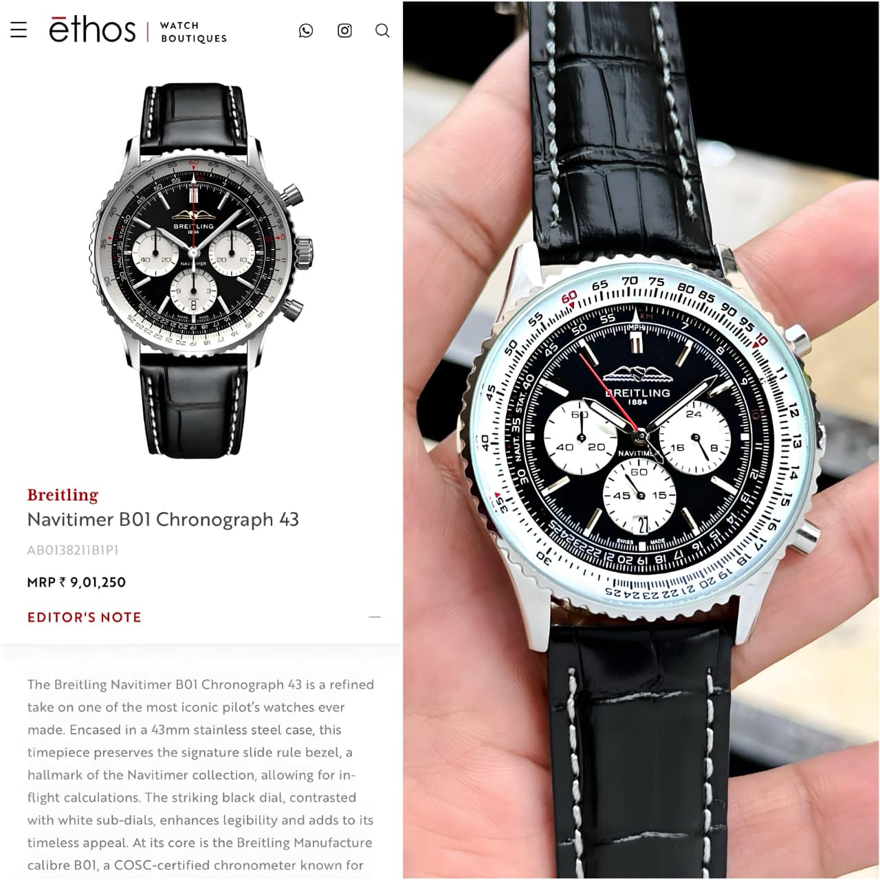 Breitling Navitimer Original Model Series Now Available