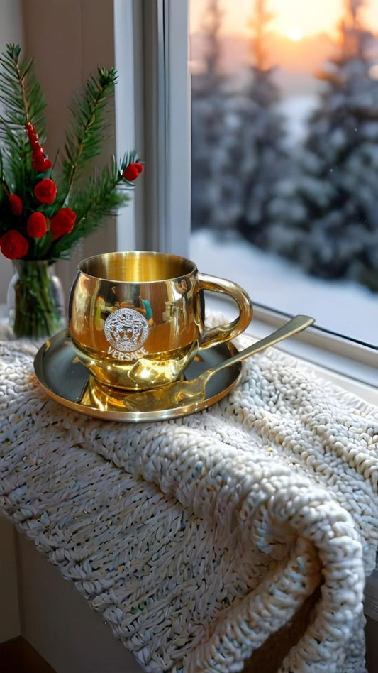 ✨ 18K GOLD PLATED LUXURY CUP & SAUCER SET ✨