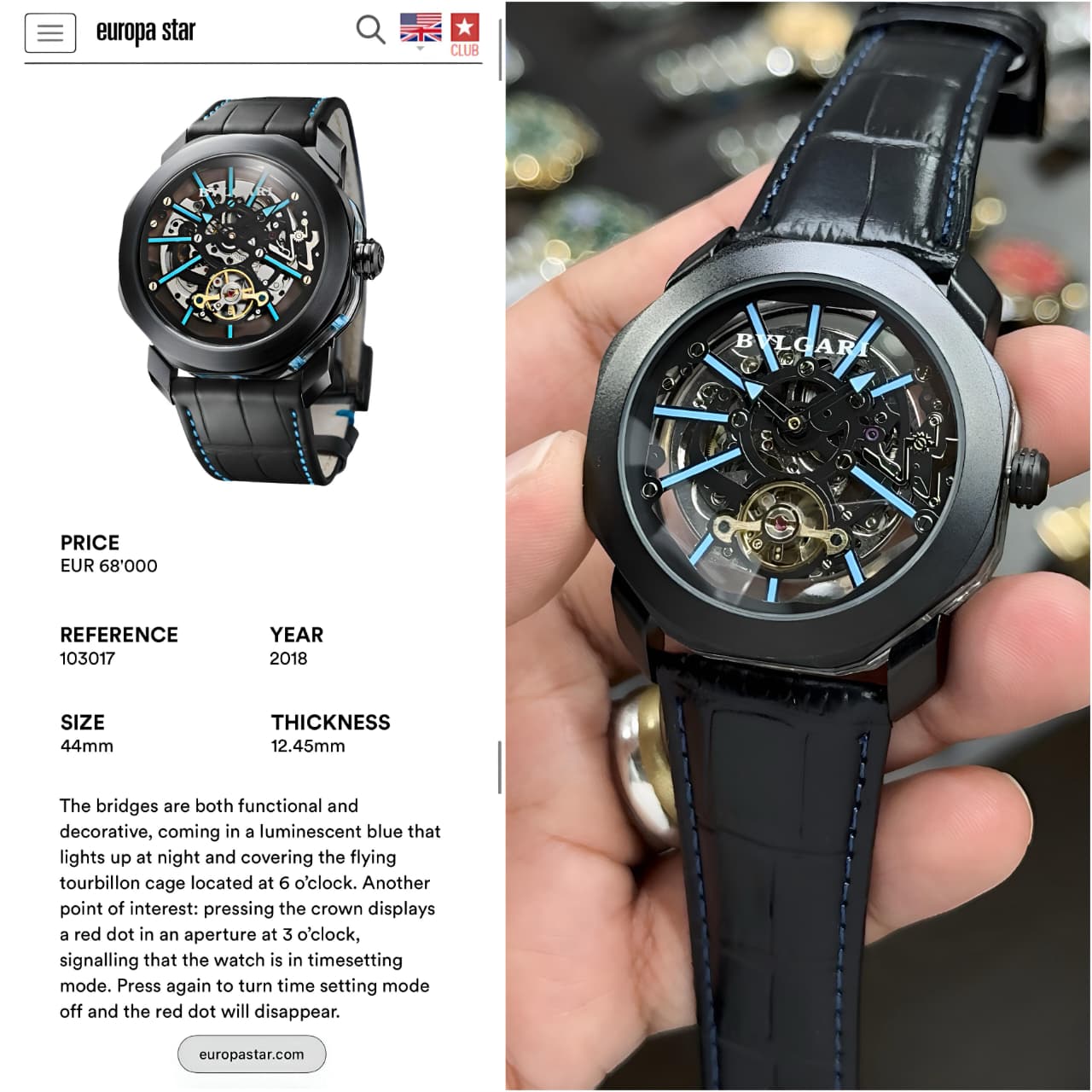 Bvlgari Octo Tourbillon Original Model Series Now Available