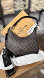 Coach C Logo Small Hobo Bag With Broad Long Strap