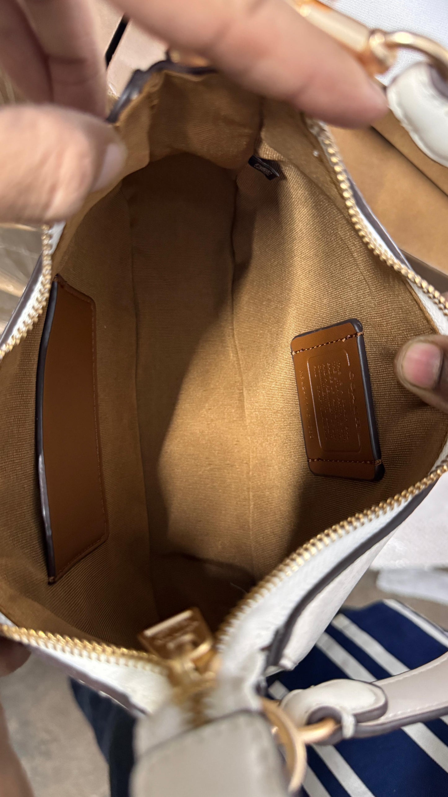 Coach C Logo Small Hobo Bag With Broad Long Strap