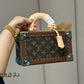 Louis Vuitton Ebene Monogram Coated Canvas Petite VAalise Top Handel Bag