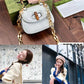 Gucci small Bamboo handle Patent leather sling
