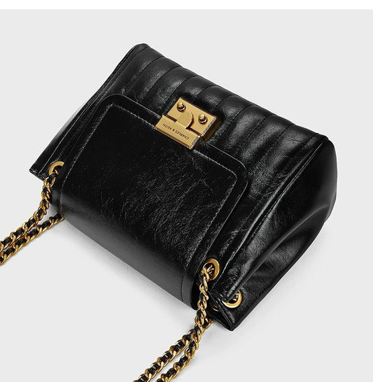 CHARLES & KEITH DONNA CRINCLE EFFECT SHOULDER BAG