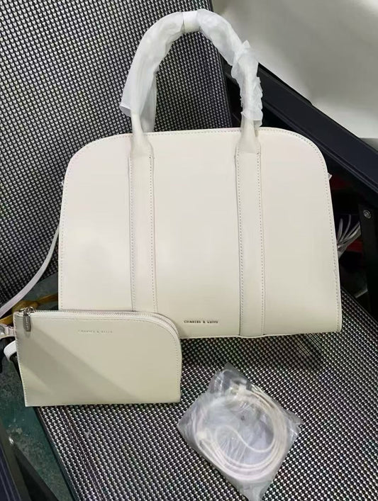 CHARLES & KEITH AXEL LARGE BOWLING BAG WITH UTILITY POUCH