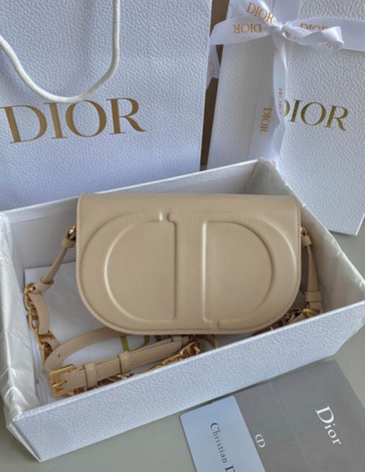 DIOR CD EMBOSSED LOGO JACQUARD AND PLAIN SERIES SLING BAG