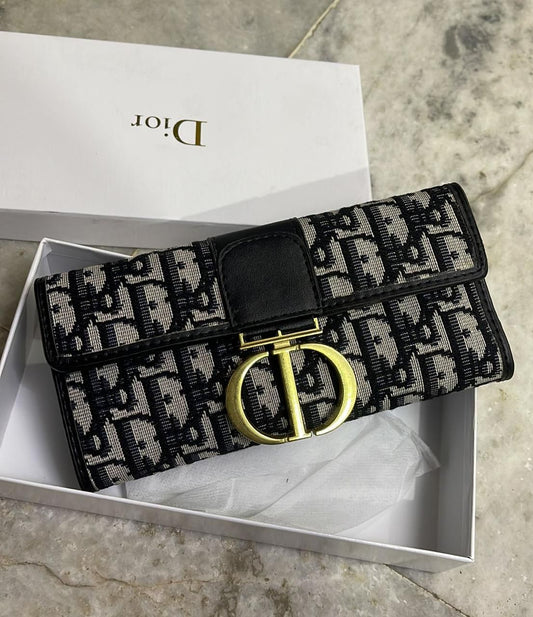 DIOR CD THREE FOLD LONG WALLETS