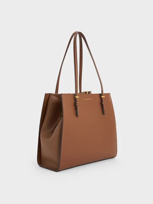 CHARLES N KEITH SANSA MULTI POCKET TOTE BAG