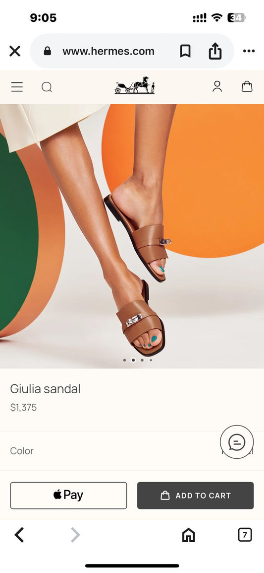 HERMES GIULIA SLIDE SANDAL
