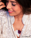 Angelica Statement Pendant with Beads and Crystals