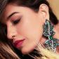 Gorgeous Emerald Earrings with Semi-Precious Crystal-Cut Stones